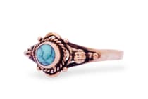 WINDALF Zarter Damen Ring RICA 8 mm Türkis Schmuck Bronze - Windalf.de