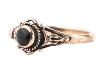 WINDALF Zarter Damen Ring RICA 8 mm Bohemian Onyx Schmuck Ring Bronze - Windalf.de
