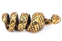WINDALF Vintage Bartschmuck ANAKI 25 mm Schlangen-Schmuck Haarschmuck Bronze - Windalf.de
