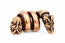 WINDALF Haarperle Bartschmuck ICON 20 mm Wikinger Hunde Nordischer Haarschmuck Bronze - Windalf.de