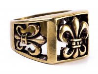 WINDALF Ritter Ring DARSAN 16 mm Schwertlilien Fleur de Lis Bronze WINDALF Ritter Ring DARSAN 16 mm Schwertlilien Fleur de Lis Bronze - Windalf.de