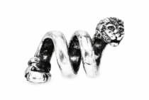 WINDALF Bartschmuck & Zopfperle LOWAN 23 mm L&ouml;we Silber - Windalf.de