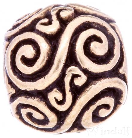 WINDALF Wikinger-Bartschmuck RAYAN 11 mm Haar & Bartperle Bronze - Windalf.de