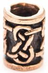WINDALF Haarperle & Bartperle DVALIN 13 mm Keltischer Knoten Vintage Bronze - Windalf.de