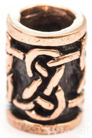 WINDALF Haarperle & Bartperle DVALIN 13 mm Keltischer Knoten Vintage Bronze - Windalf.de