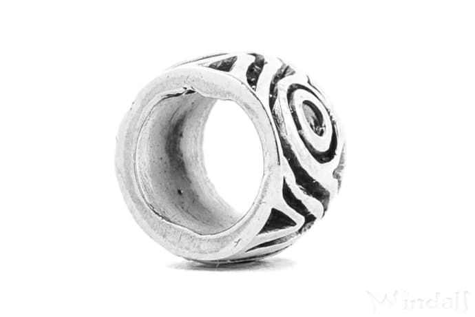 WINDALF Vikings Haar& Bartschmuck VERCANA Ø 6 mm Wikinger-Haarperle Silber - Windalf.de