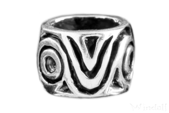 WINDALF Vikings Haar& Bartschmuck VERCANA &Oslash; 6 mm Wikinger-Haarperle Silber - Windalf.de