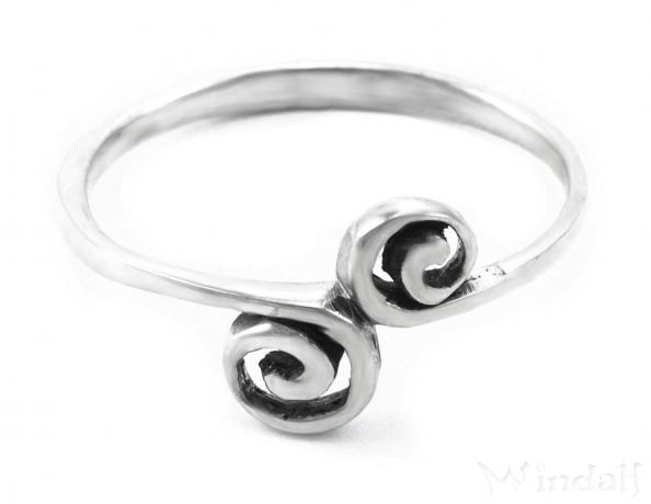 WINDALF Zarter Damen Ring IDUNA 9 mm Open Circle Stapelring Midi-Ring Silber WINDALF Zarter Damen Ring IDUNA 9 mm Open Circle Stapelring Midi-Ring Silber - Windalf.de