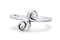 WINDALF Zarter Damen Ring IDUNA 9 mm Stapelring Celtic Spirals Midi-Ring Silber - Windalf.de