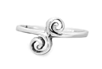 WINDALF Zarter Damen Ring IDUNA 9 mm Stapelring Celtic Spirals Midi-Ring Silber - Windalf.de