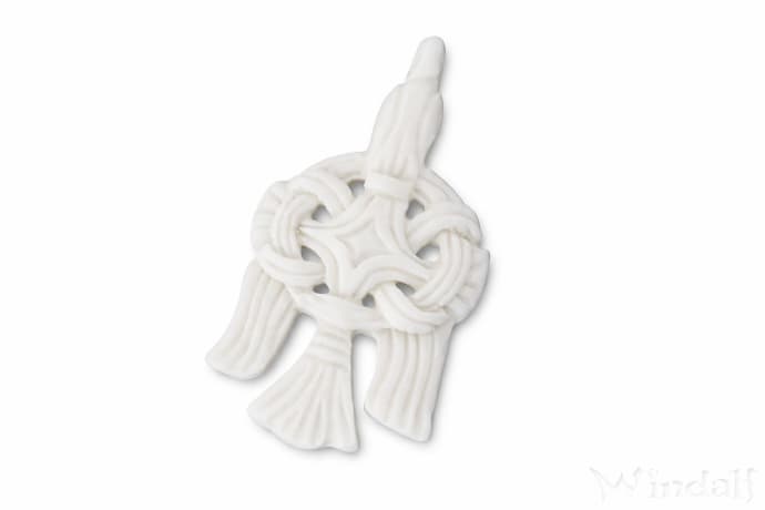 WINDALF Schmuck Anh&auml;nger MUNIN 5.3 cm Odins Rabe Vikings Handarbeit aus Knochen - Windalf.de