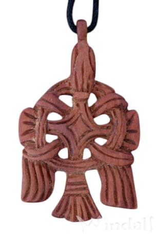 WINDALF Großer Raben-Anhänger MUNIN 5.3 cm Wikinger Raben Amulett Handarbeit Holz - Windalf.de