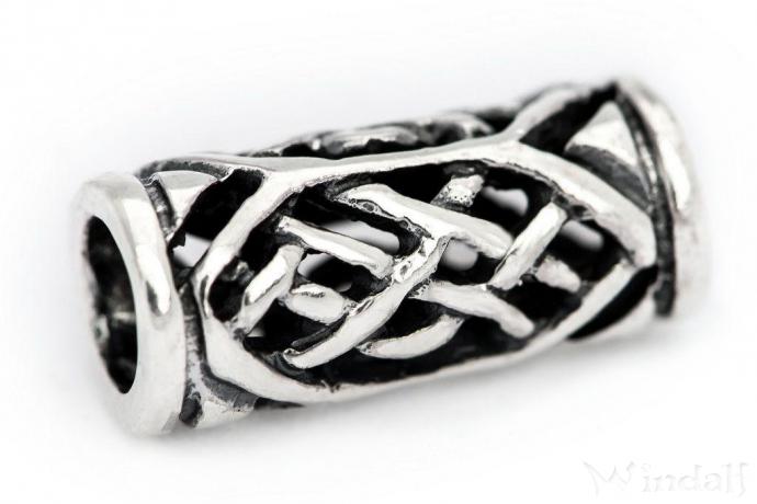 WINDALF Kelten Haarperle Bartschmuck ALANIA 16 mm Celtic Silberperle Silber - Windalf.de
