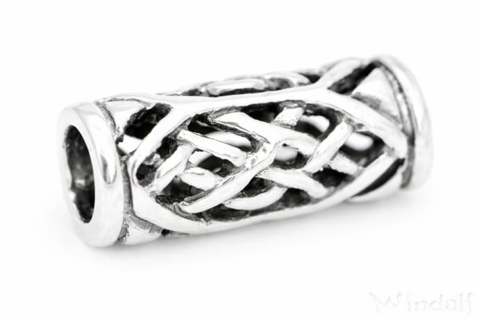 WINDALF Kelten Haarperle Bartschmuck ALANIA 16 mm Celtic Silberperle Silber - Windalf.de
