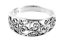 WINDALF Mittelalter Damen-Ring MIRA 8 mm Lebens-Spiralen Ornamentik Silber - Windalf.de