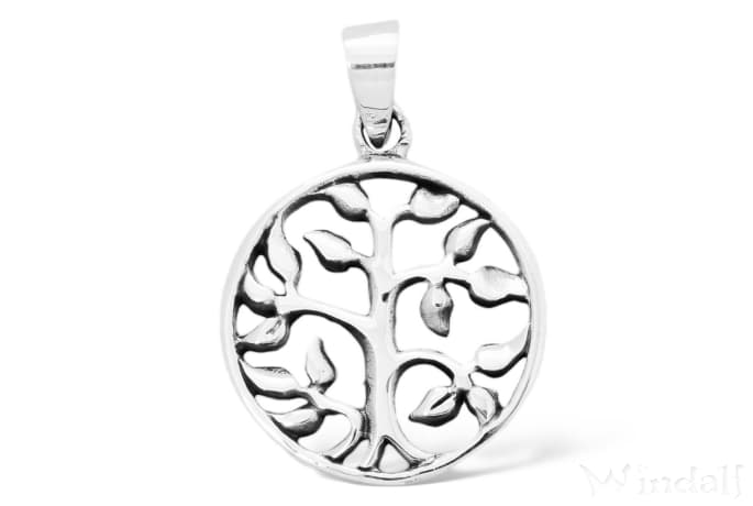 WINDALF Irischer Schmuck Anhänger ROWAN Ø 2.1 cm Baum des Lebens Zauber-Baum Silber WINDALF Irischer Schmuck Anhänger ROWAN Ø 2.1 cm Baum des Lebens Zauber-Baum Silber - Windalf.de