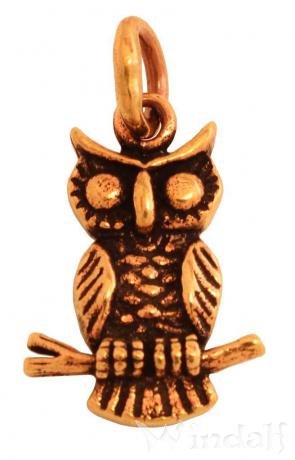WINDALF Schmuck Anhänger MIRA 2.3 cm Kleine Eule Bronze - Windalf.de