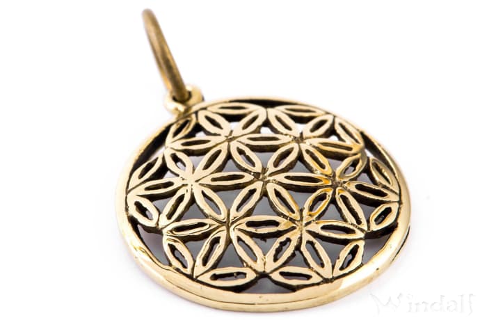 WINDALF Kleiner Schmuck Anhänger FIALA 2.5 cm Die Blume des Lebens Bronze WINDALF Kleiner Schmuck Anhänger FIALA 2.5 cm Die Blume des Lebens Bronze - Windalf.de