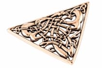 WINDALF Keltische Fibel SKADI 5.0 cm Celtic Gewandschmuck Raben Bronze - Windalf.de
