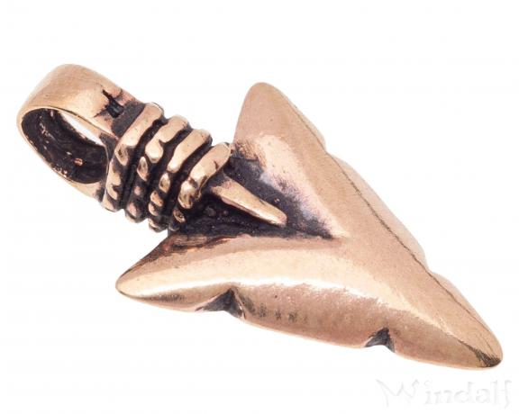 WINDALF Schmuck Anhänger SUDRI 2.2 cm Pfeilspitze Vintage Bronze - Windalf.de