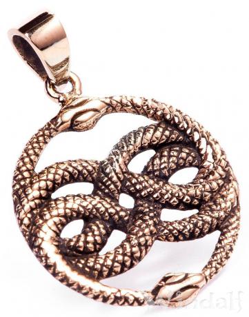WINDALF Schmuck Anhänger AURIN 3 cm Schlangen Schmuck Keltischer Knoten Bronze WINDALF Schmuck Anhänger AURIN 3 cm Schlangen Schmuck Keltischer Knoten Bronze - Windalf.de
