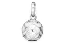 WINDALF Schmuck Anh&auml;nger ARIANA &Oslash; 1.2 cm Wei&szlig;e Klangkugel Zarte Ornamente Silber - Windalf.de