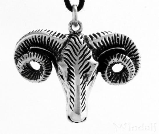 WINDALF Schmuck Anhänger RAM 4.2 cm Krafftier Widder  Silber WINDALF Schmuck Anhänger RAM 4.2 cm Krafftier Widder  Silber - Windalf.de