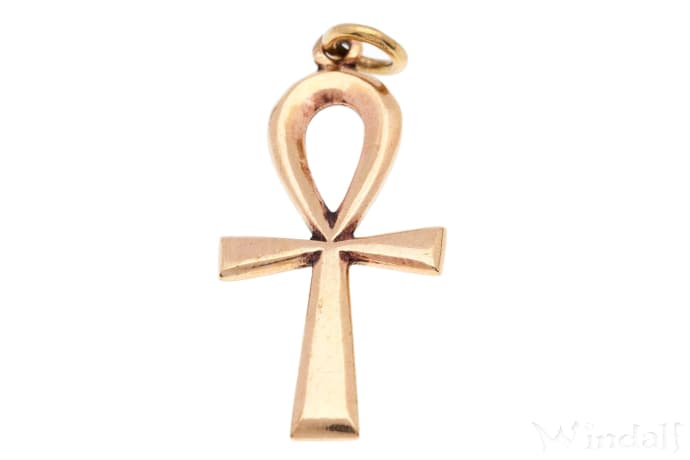 WINDALF Schmuck Anhänger ANKH 3.7 cm Ägyptisches Kreuz Bronze - Windalf.de