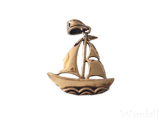 WINDALF Schmuck Anhänger CIARAN 3 cm Wikingerschiff Bronze - Windalf.de
