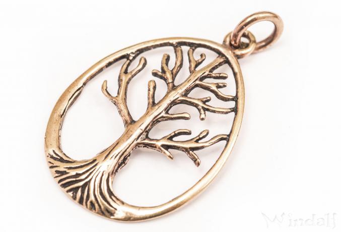 WINDALF Schmuck Anhänger YGGDRASIL 2,6 cm Weltenbaum Bronze - Windalf.de