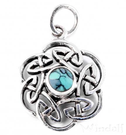 Kettenanhänger Blume des Lebens Celtic Zopf Silber 925 Ornament Schutzamulett