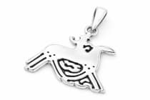 WINDALF Odin Kraft Anh&auml;nger ODIN & SLEIPNIR 2.3 cm Wikinger-Schmuck Schutz Amulett Silber - Windalf.de