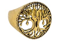 WINDALF Celtic Irischer Ring RUNA 17 mm Keltischer Lebensbaum Bronze - Windalf.de