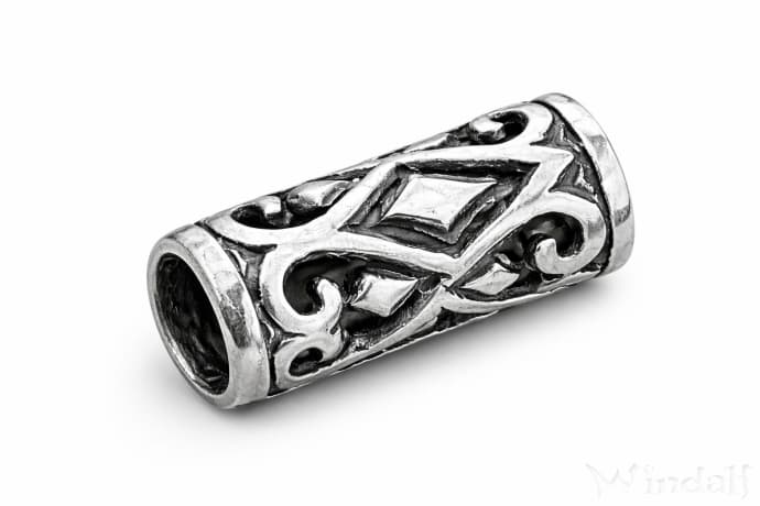 WINDALF Vikings Haarschmuck AVENTIA 17 mm Lebens-Spiralen Bartschmuck Silber - Windalf.de