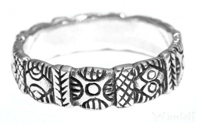 WINDALF Wikingerring BANDUR 5 mm Skandinavischer Freundschaftsring Symbolschmuck Silber - Windalf.de