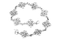 WINDALF Zarte Keltische Damen Armkette SKADI 19 cm Celtic Armband Silber - Windalf.de