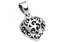 WINDALF Bohemia Damen Schmuck Anh&auml;nger ILLY 2 cm Herz Schmuck mit keltischer Triskele Silber - Windalf.de
