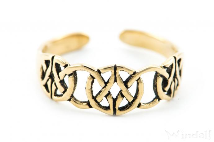 WINDALF Zehenring LUCINA 6 mm Keltische Knoten Bronze - Windalf.de