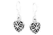 WINDALF Zarte Damen Ohrringe AMIRA 2.8 cm Herz der Liebe Herzschmuck Silber - Windalf.de