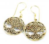 WINDALF Celtic Ohrringe VERUNA 3.5 cm Keltischer Baum Yggdrasil Bronze - Windalf.de