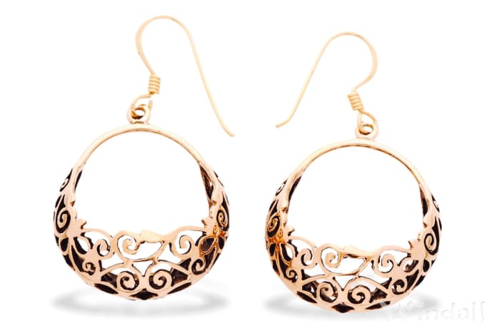 WINDALF Damen Ohrhänger NELIA 4.3 cm Spirals Schmuck Bronze - Windalf.de