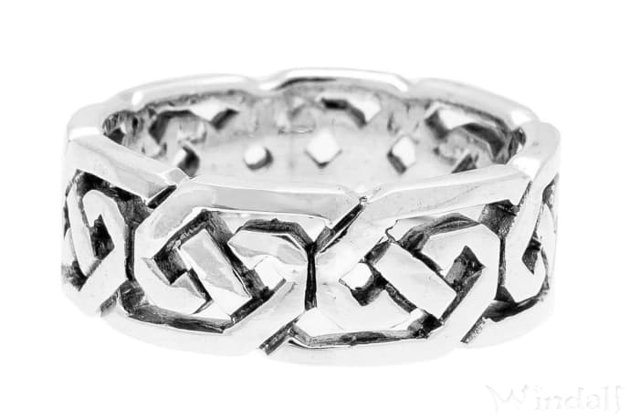 WINDALF Keltischer Ring SVANA 6 mm Irisch-Nordischer Freundschaftsring  Silber - Windalf.de