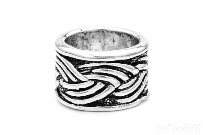 WINDALF Kelten Haarperle Bartperle AARON &Oslash; 6 mm Keltischer Zopf Silberperle Silber - Windalf.de