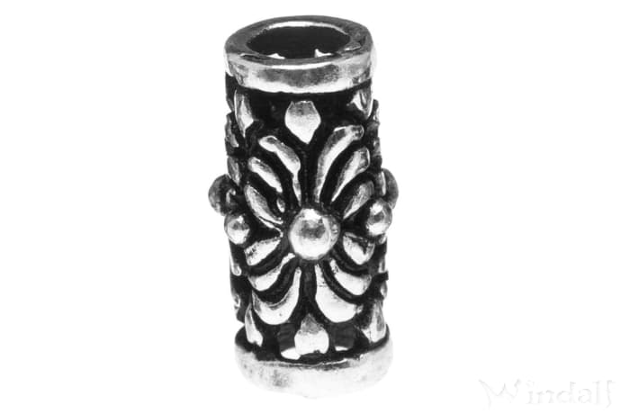 WINDALF Mittelalter Haar& Bartperle SKADI 8 mm Bohemian Haarschmuck Silber - Windalf.de