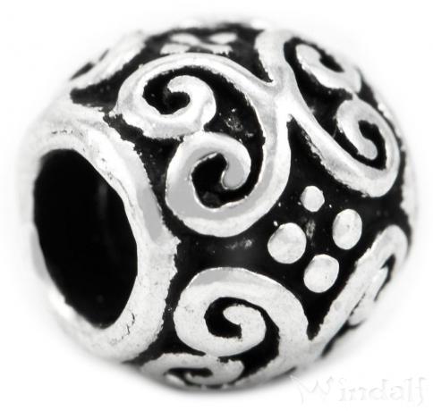 WINDALF Mittelalter Haar& Bartschmuck ADA 5 mm Königliche Bohemia Perle Vintage Silber - Windalf.de