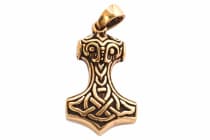 WINDALF Schmuck Anh&auml;nger SKARU 3.4 cm Thorshammer-Schmuck Freundschaftsbund Bronze - Windalf.de