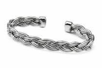 WINDALF Wikinger-Armreif ARVID 6 cm Handarbeit Silber - Windalf.de