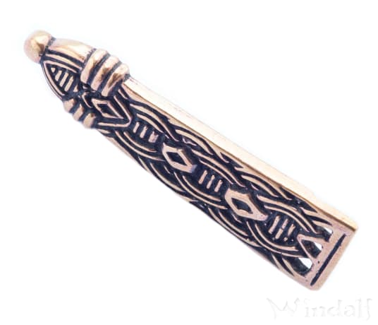 WINDALF Mittelalter Gürtelspitze RANDVE 5.7 cm Viking Schmuck Bronze - Windalf.de