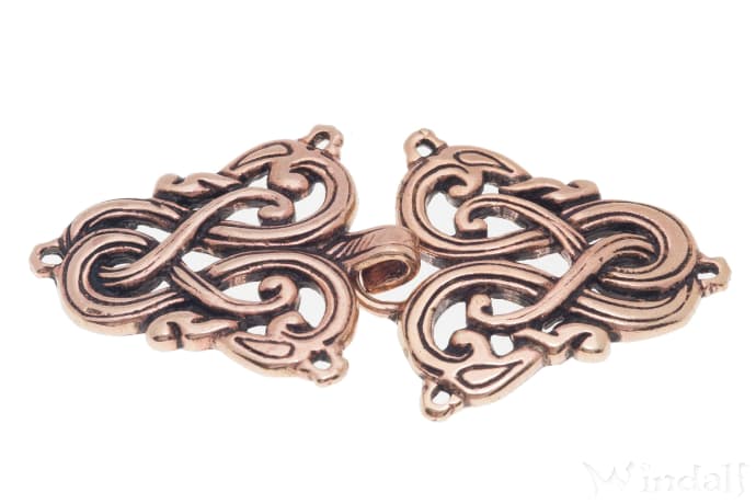 WINDALF Wikinger Gewandschließe ANSKAR 5.7 cm Fibel Drachen Vintage Bronze WINDALF Wikinger Gewandschließe ANSKAR 5.7 cm Fibel Drachen Vintage Bronze - Windalf.de