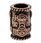 WINDALF Wikinger Haarperle Bartschmuck ARVIR 14 mm Thorshammer Haarschmuck Bronze - Windalf.de